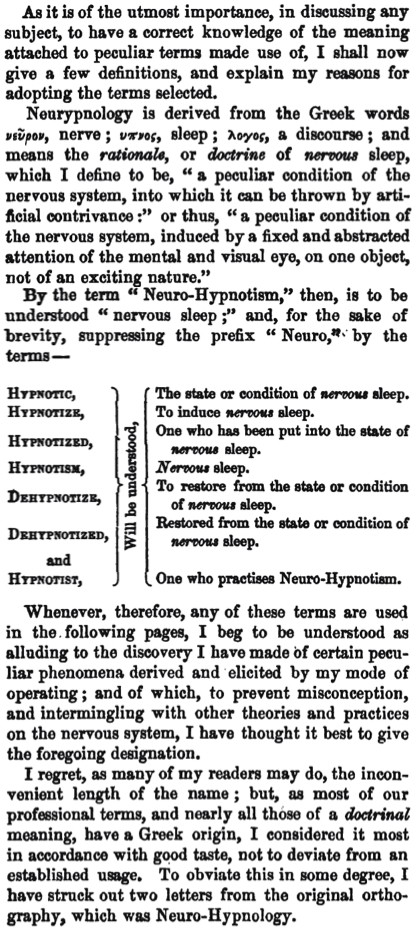terminologias - Dr. James Braid