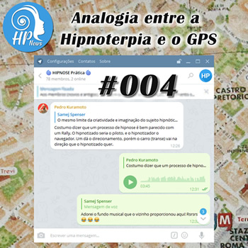 Capa Episódio HP News #004 - Analogia entre a Hipnoterapia e o GPS